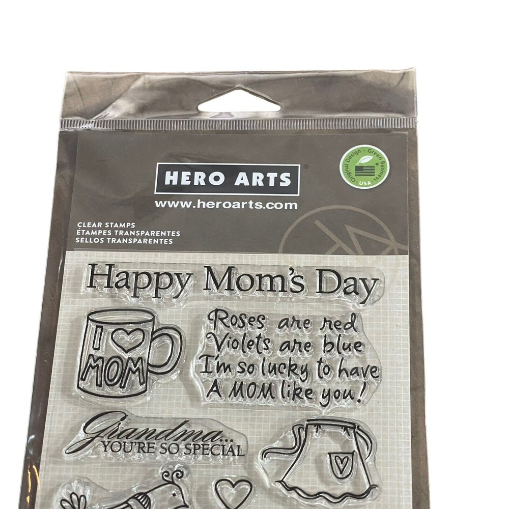 Hero Arts Clear Stamps Set Mother’s Day Mom Grandma Flowers CL334 New 2015 - Picture 2 of 5